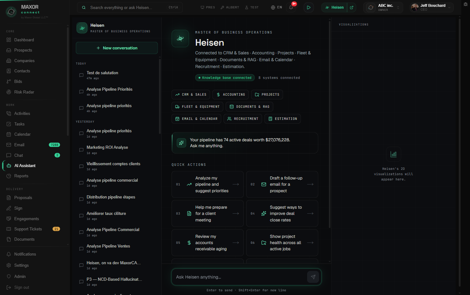 MaxorConnect — Heisen Assistant