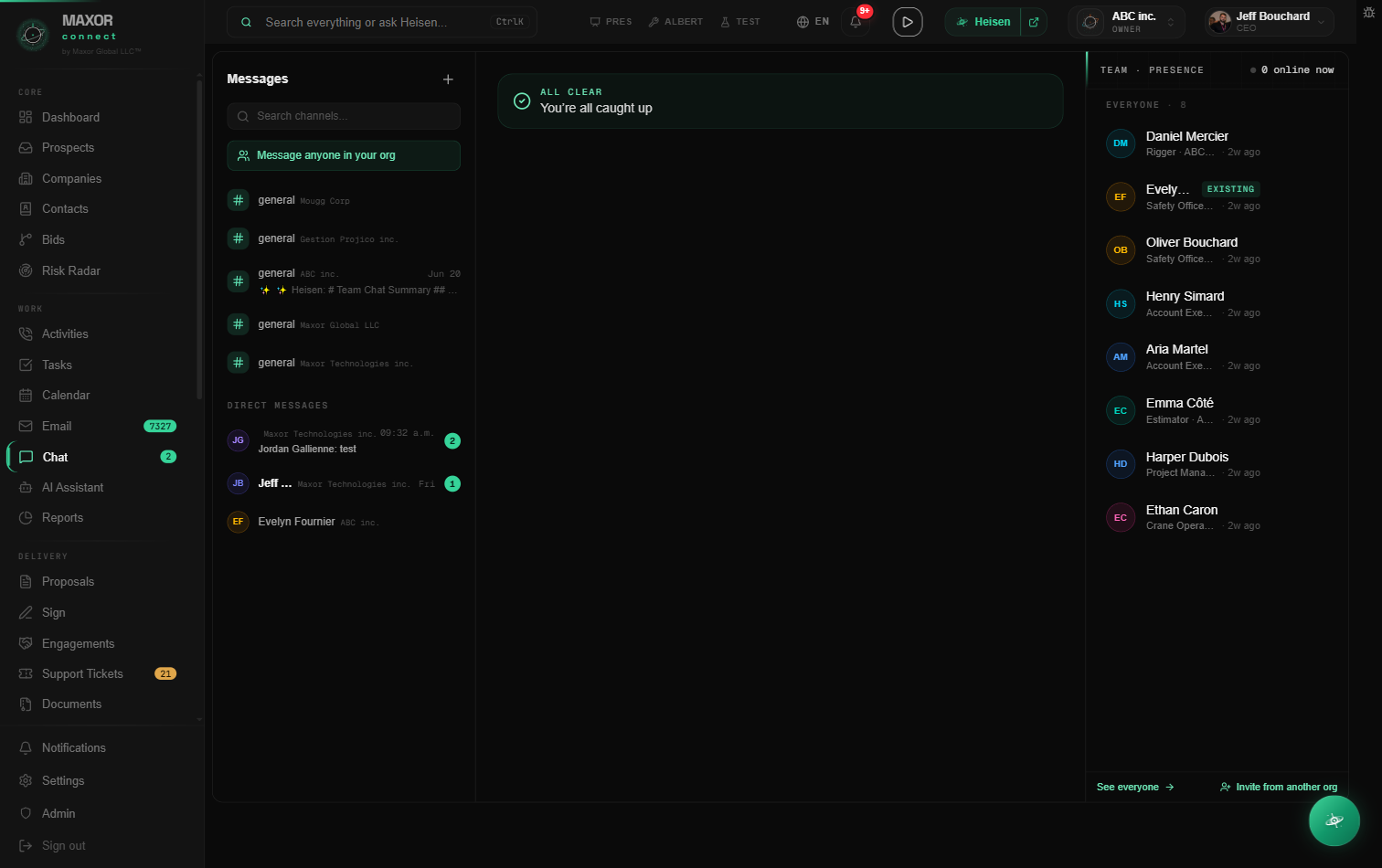 MaxorConnect — Chat