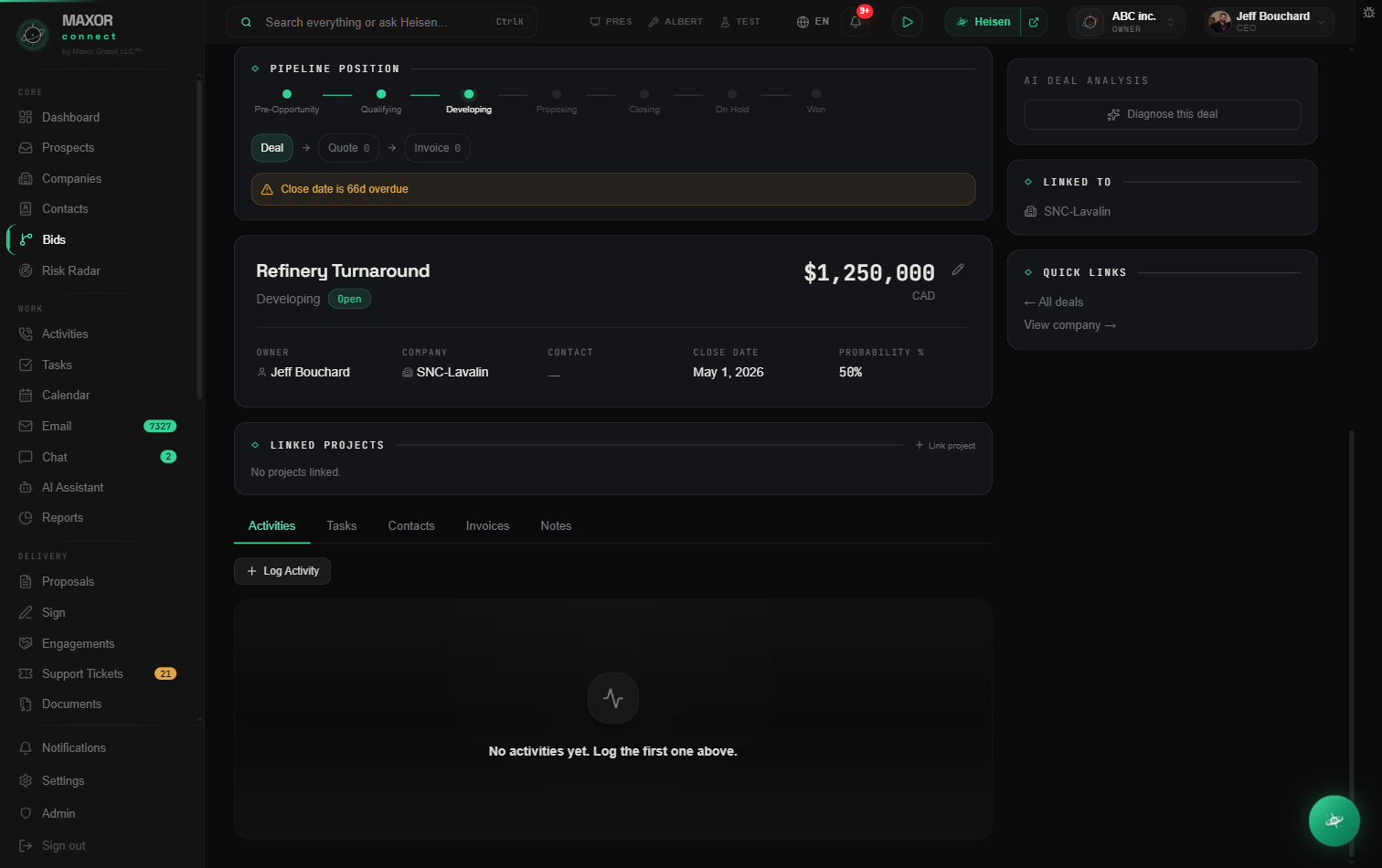 MaxorConnect — The deal workspace